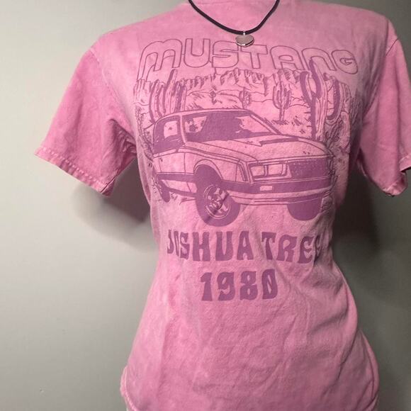 Ford Tops - Ford Pink Mustang Vintage Tee Size XS